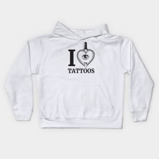 I Love Tattoos Kids Hoodie